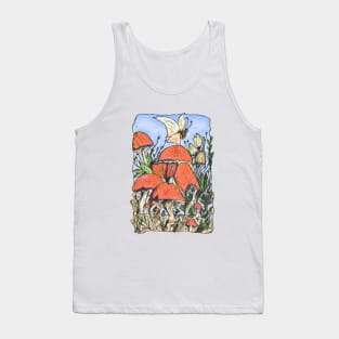 Earthy Mushroom Garden Delights Tank Top